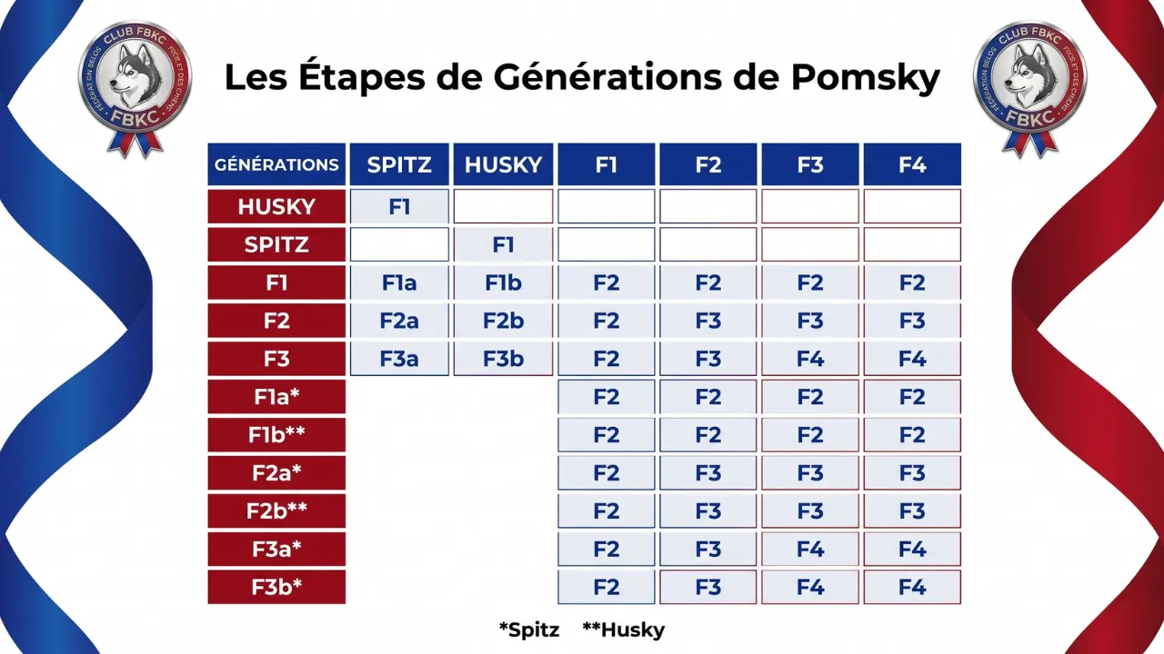 Tableau de croisement du Pomsky - FBKC